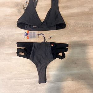 Aviator Nation Black Bikini Set